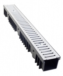 A15 Drainage Channel x 1m Stainless Steel Grate