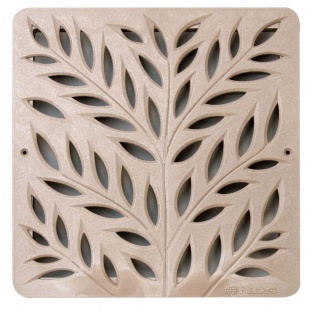 12'' Botanical Catch Basin Grate - Sand