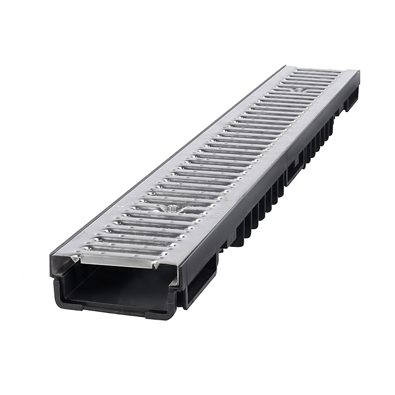 Bielbet Low Profile Drainage Channel X 1m A15 Galvanised Grate Bielbet Low Profile Drainage Channel X 1m A15 Galvanised Grate
