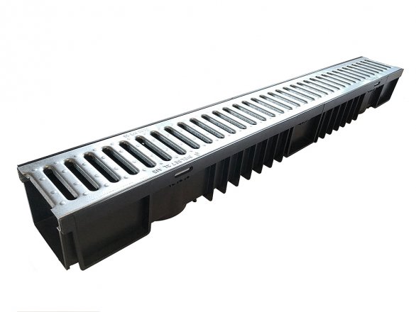 9 X Heavy Duty A15 Galvanised Channel Drainage Grating 1