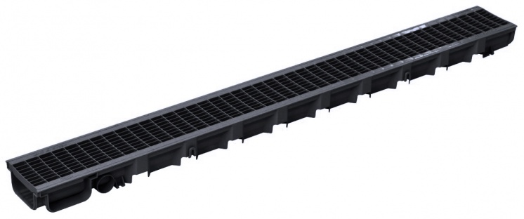 Pegasus 49mm Deep Drainage Channel Black x 1m