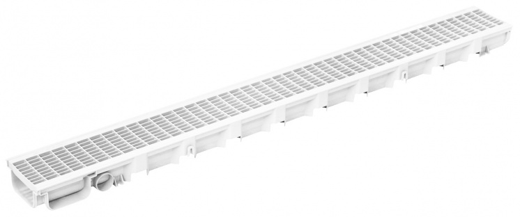 Pegasus 49mm Deep Drainage Channel White x 1m