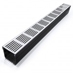 Threshold 100 Channel Drainage x 1m Aluminium Grate