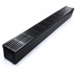 Threshold 100 Channel Drainage x 1m Black Aluminium Grate