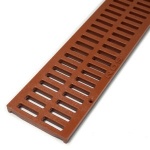 NDS Slotted Decorative Channel Grate Brick Red  x 900mm