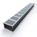 Threshold 100 Shallow x 1m Aluminium Grate