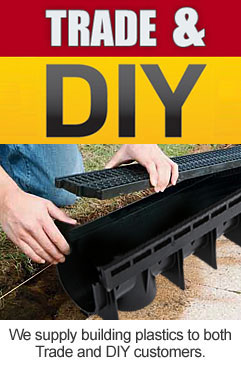 We supply plastic channel drainage to both Trade and DIY customers.
